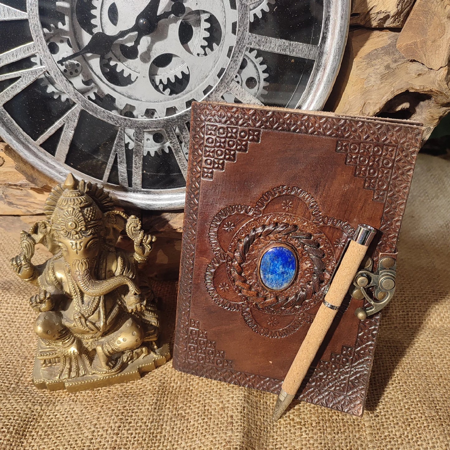 Carnet relié lapis lazuli