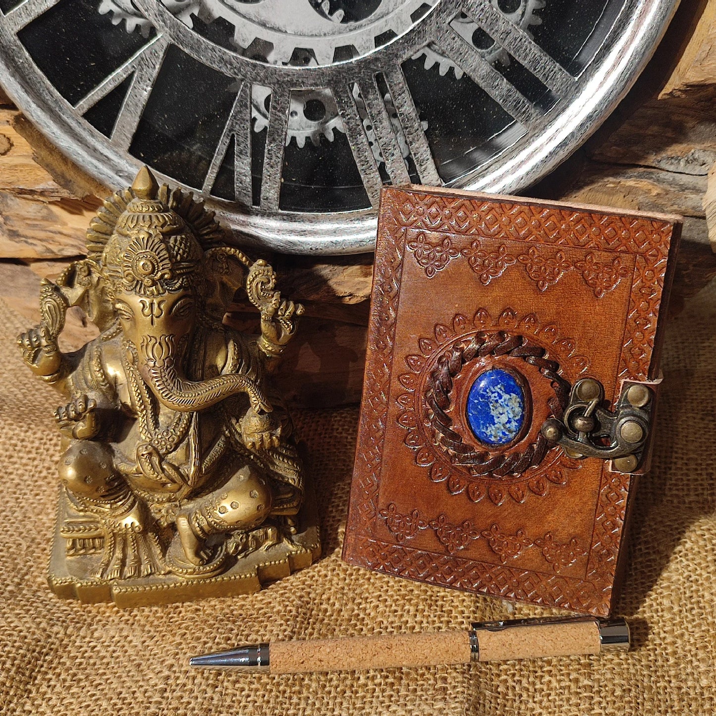 Carnet relié lapis lazuli