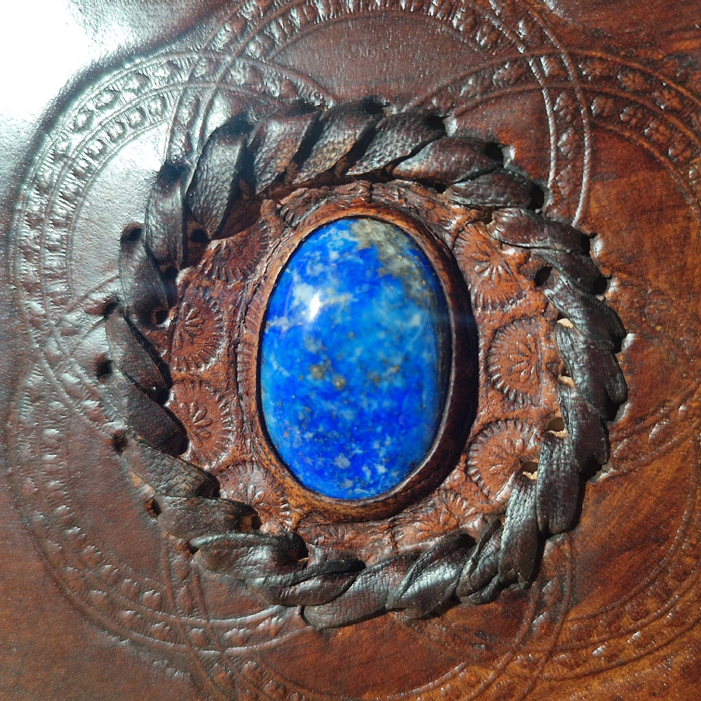 Carnet relié lapis lazuli