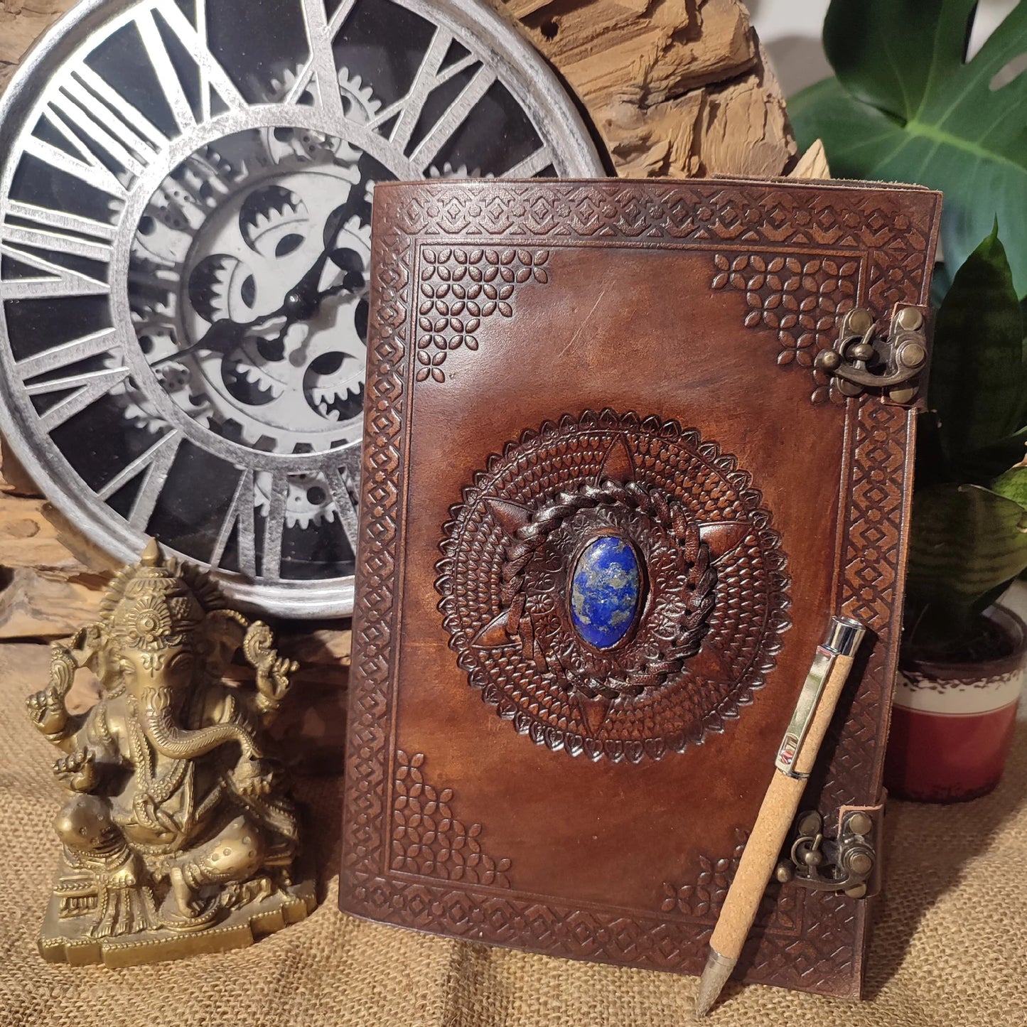 Carnet relié lapis lazuli